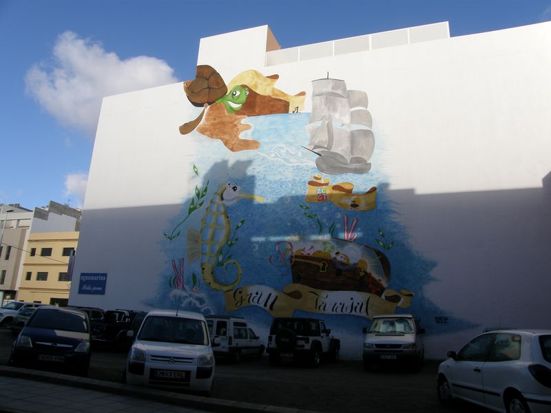 Wandmalerei in Gran Tarajal