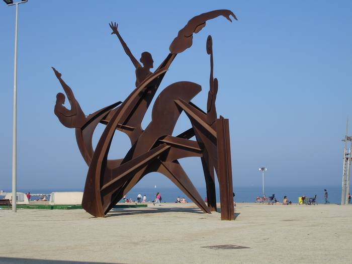 Skulptur am Strand